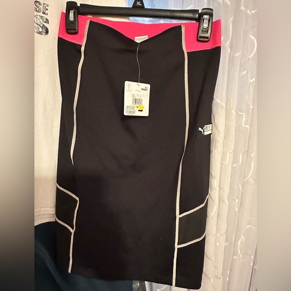 Puma Dresses & Skirts - Puma Black and White Pencil Skirt with pink Waistband